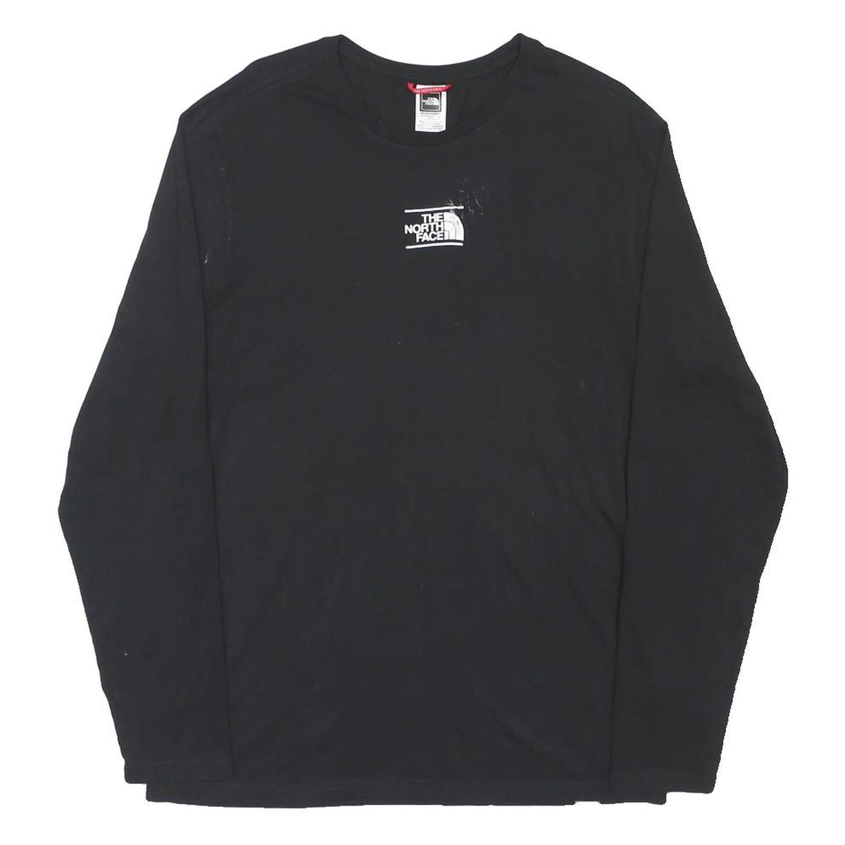 THE NORTH FACE Mens Black Long Sleeve Crew Neck Printed Logo M Casual T-Shirt