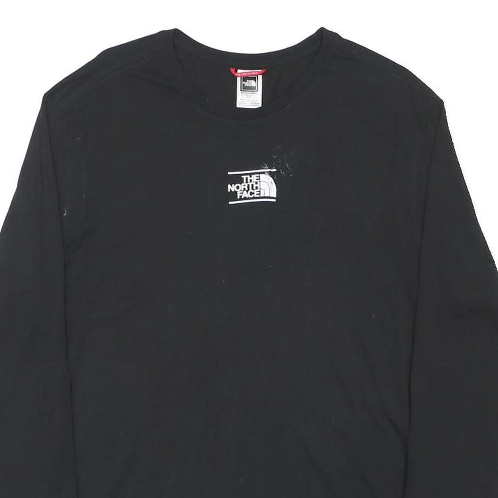 THE NORTH FACE Mens Black Long Sleeve Crew Neck Printed Logo M Casual T-Shirt