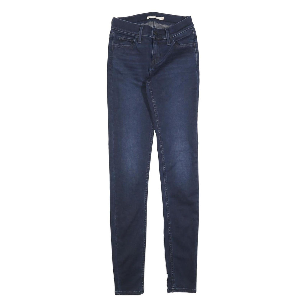 LEVI'S Womens Jeans Blue Slim Skinny Denim Medium W25 L32 Stretch Zip 710