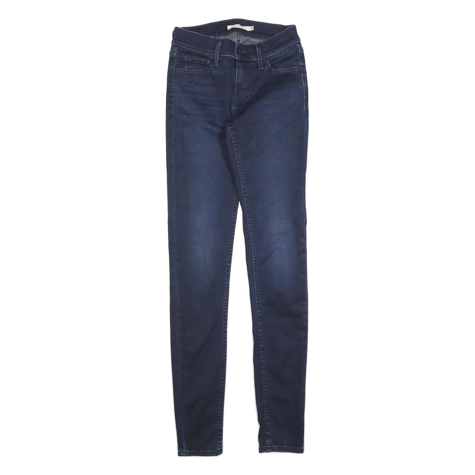 LEVI'S Womens Jeans Blue Slim Skinny Denim Medium W25 L32 Stretch Zip 710