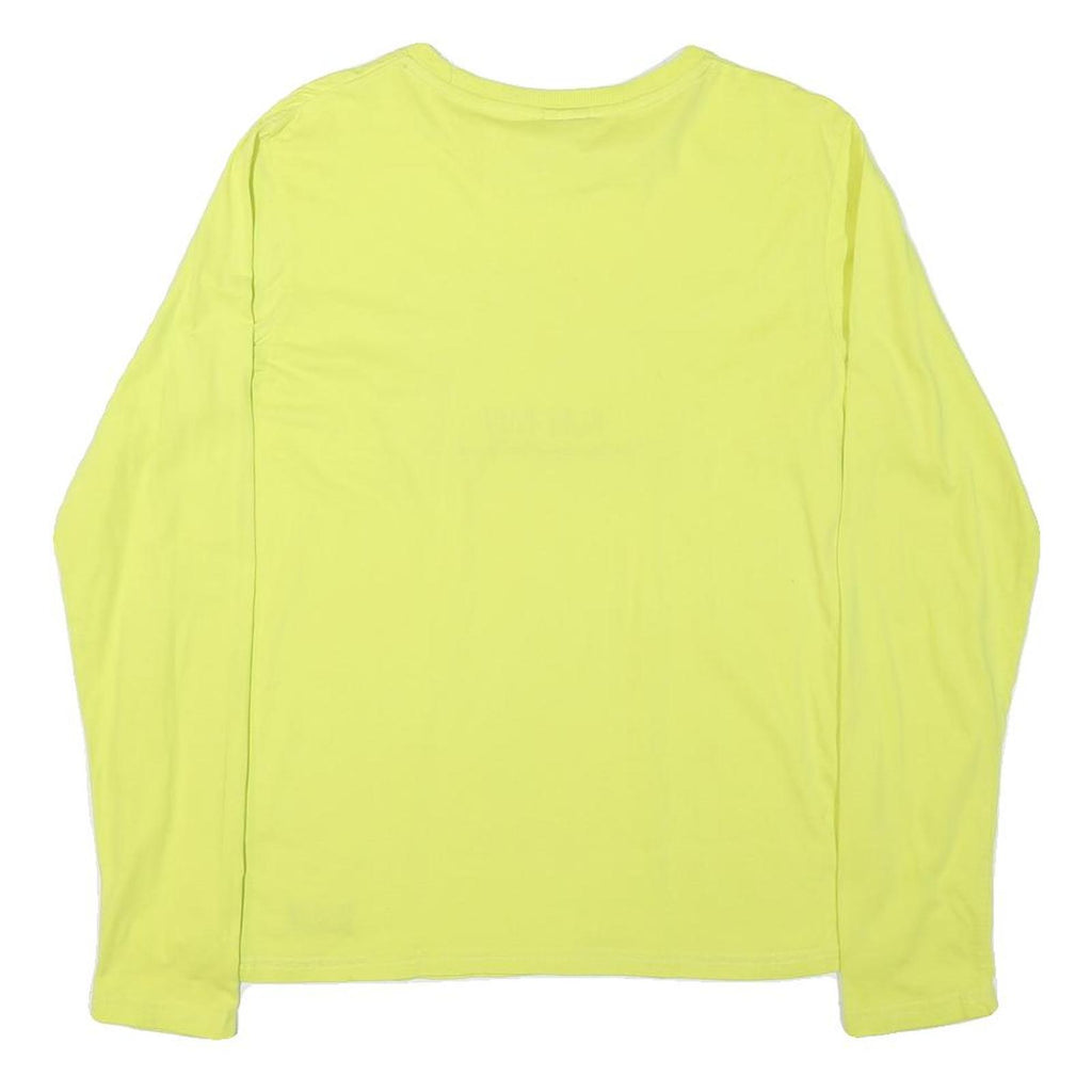 EVERLAST Womens Yellow Graphic T-Shirt M Long Sleeve Crew Neck Cotton Blend