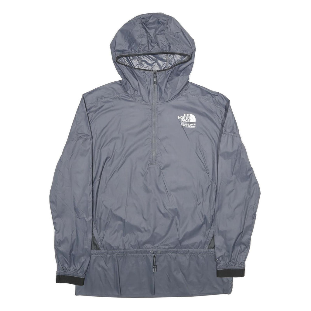 THE NORTH FACE Womens Grey Lightweight Outdoor Jacket S Nylon Plain Hooded