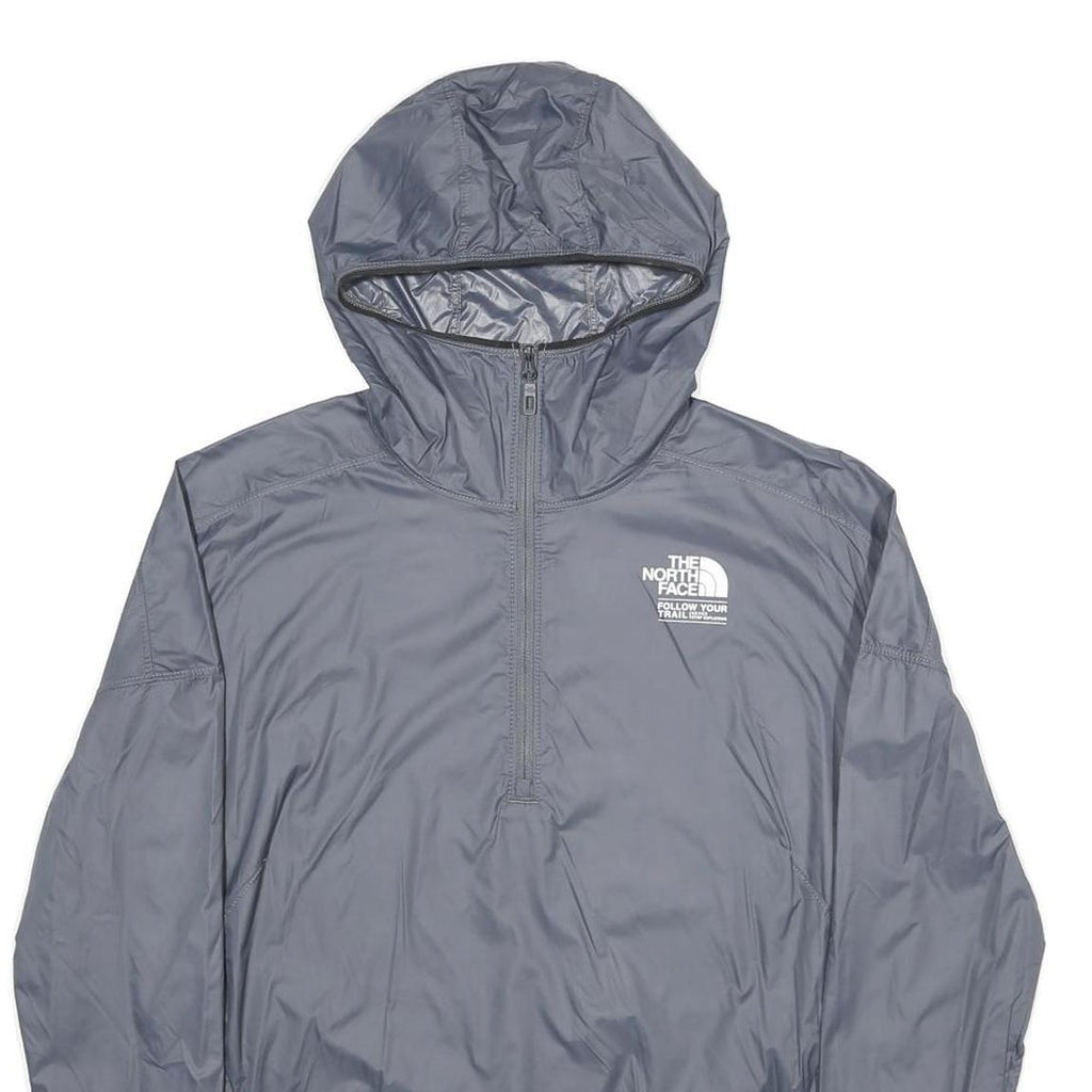 THE NORTH FACE Womens Grey Lightweight Outdoor Jacket S Nylon Plain Hooded