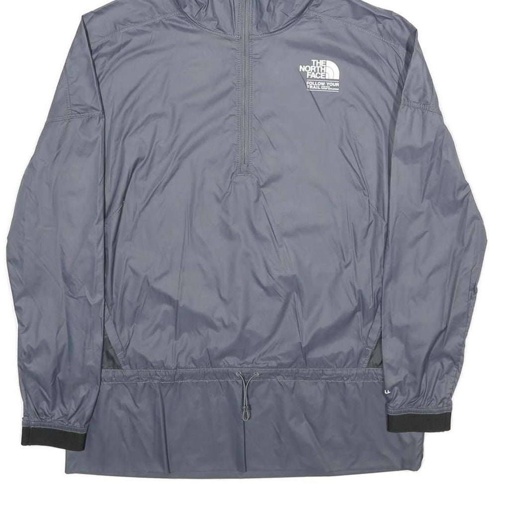 THE NORTH FACE Womens Grey Lightweight Outdoor Jacket S Nylon Plain Hooded