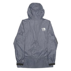 THE NORTH FACE Womens Grey Lightweight Outdoor Jacket S Nylon Plain Hooded