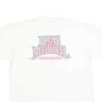 STEDMAN Mens White Lucas & Mercier Graphic T-Shirt L Short Sleeve Crew Neck