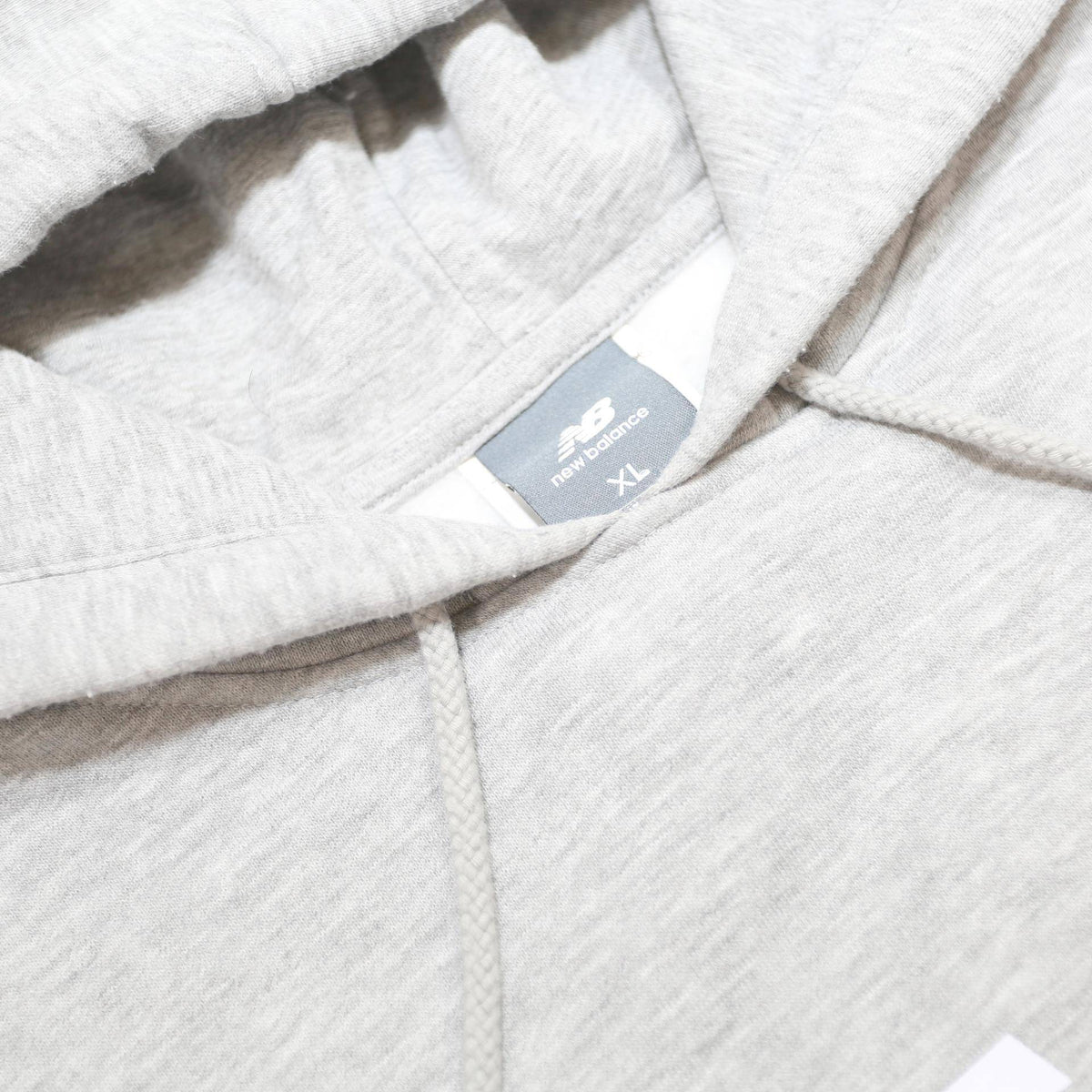NEW BALANCE Mens Grey Hoodie XL Cotton Blend Pullover Sports Casual Sweatshirt