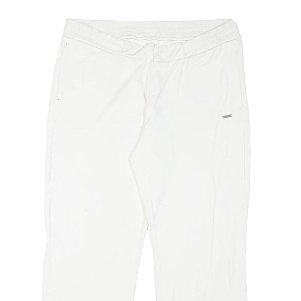 WOOLRICH Womens Joggers White M W32 L24 Cotton Blend Relaxed Tapered