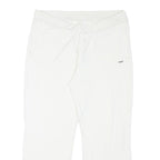 WOOLRICH Womens Joggers White M W32 L24 Cotton Blend Relaxed Tapered