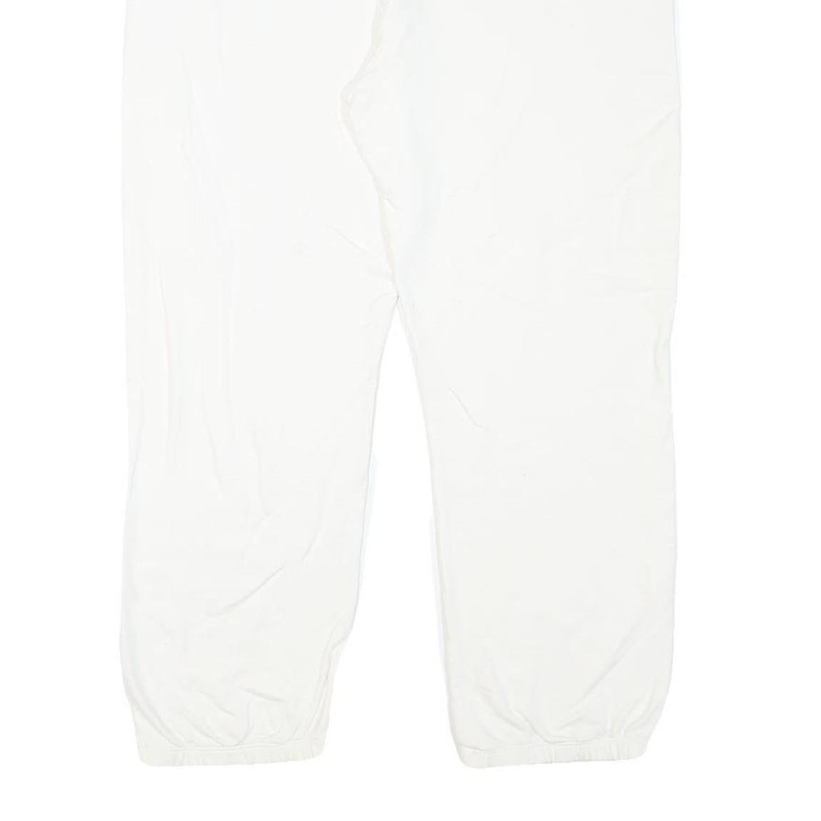 WOOLRICH Womens Joggers White M W32 L24 Cotton Blend Relaxed Tapered