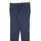 CARHARTT Mens Cotton Blend Navy Slim Straight Trousers W32 L34 Workwear Casual
