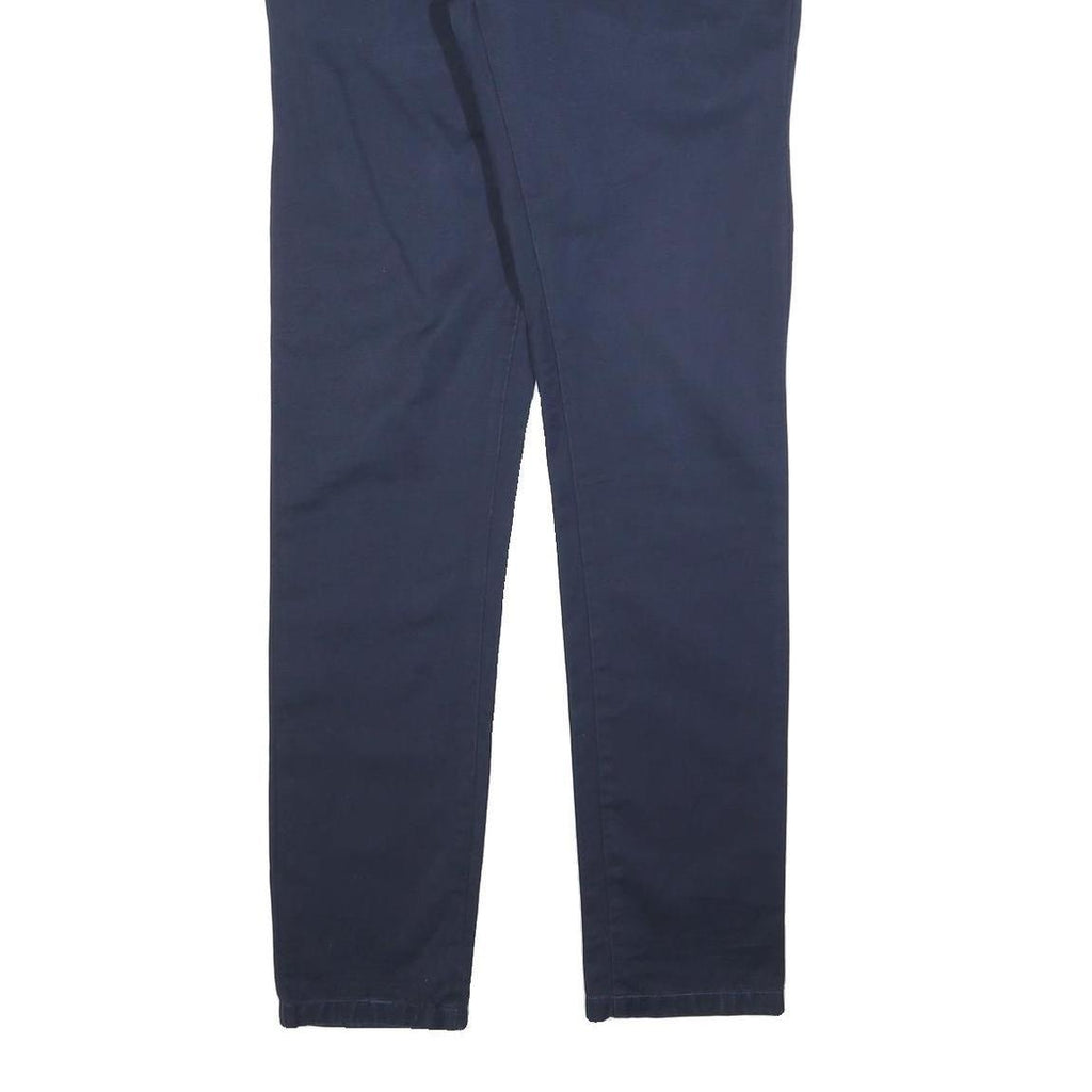 CARHARTT Mens Cotton Blend Navy Slim Straight Trousers W32 L34 Workwear Casual