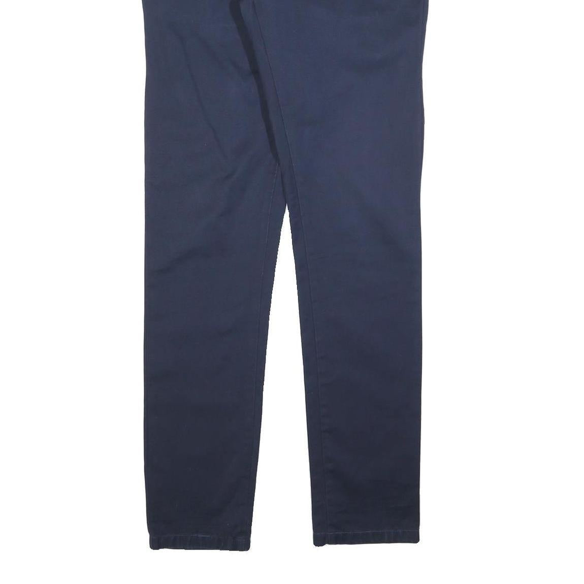 CARHARTT Mens Cotton Blend Navy Slim Straight Trousers W32 L34 Workwear Casual
