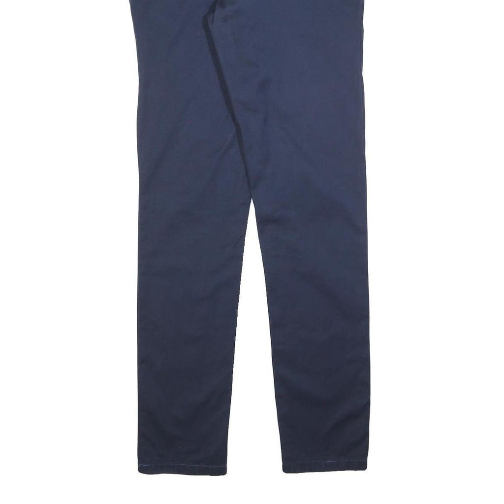 CARHARTT Mens Cotton Blend Navy Slim Straight Trousers W32 L34 Workwear Casual