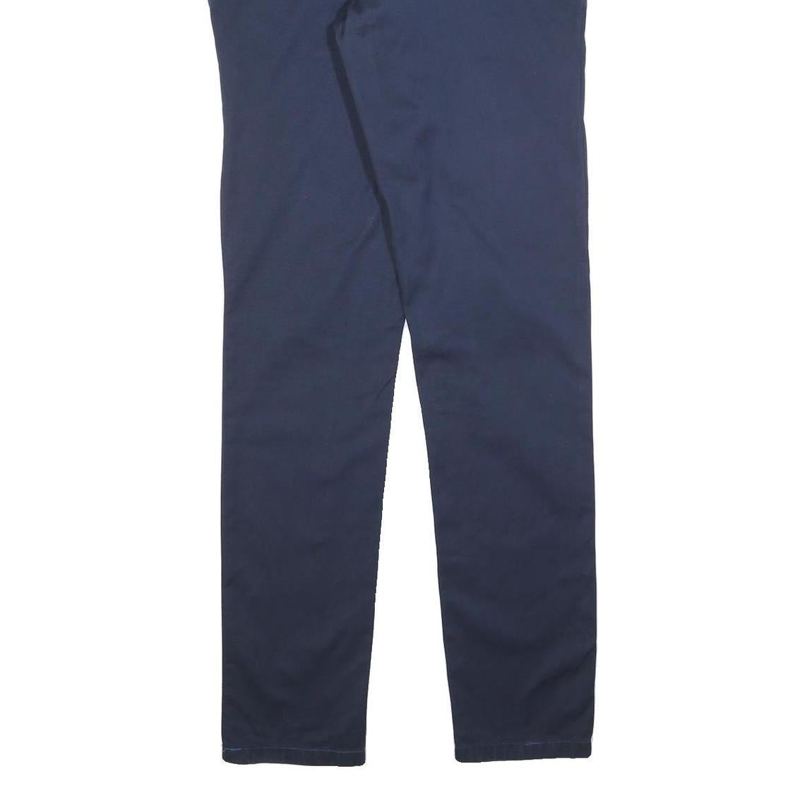 CARHARTT Mens Cotton Blend Navy Slim Straight Trousers W32 L34 Workwear Casual