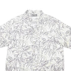 COLUMBIA Mens White Pattern Cotton Shirt XL Casual Beach Holiday Summer
