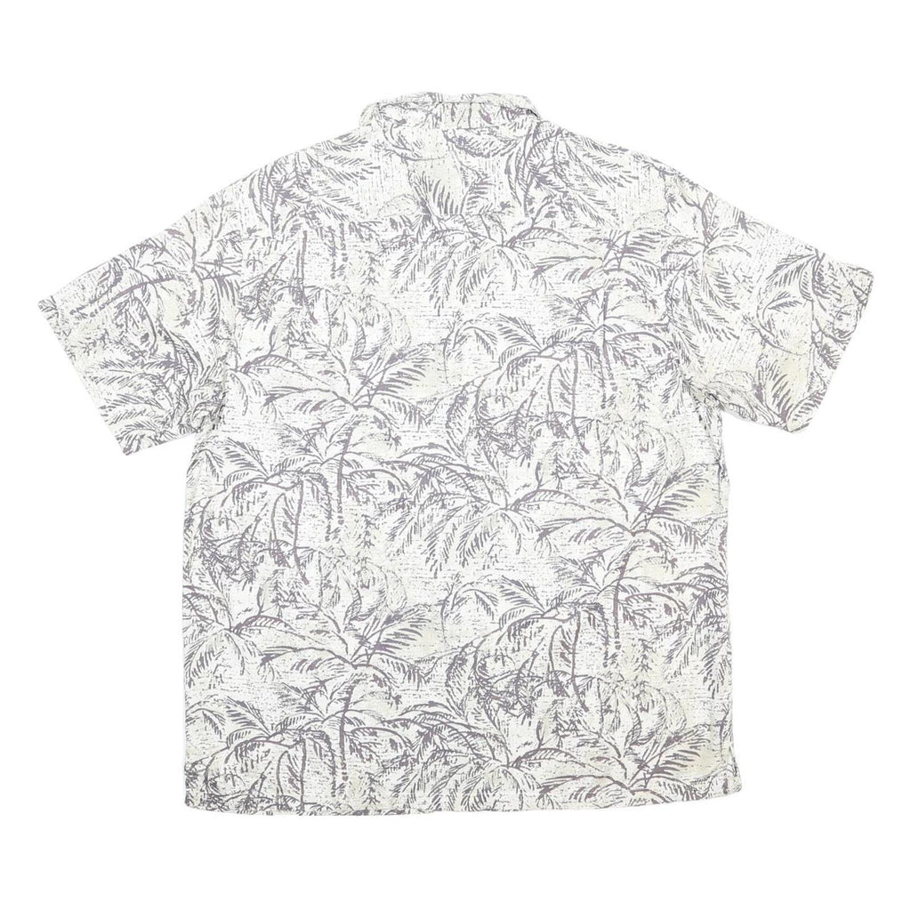 COLUMBIA Mens White Pattern Cotton Shirt XL Casual Beach Holiday Summer