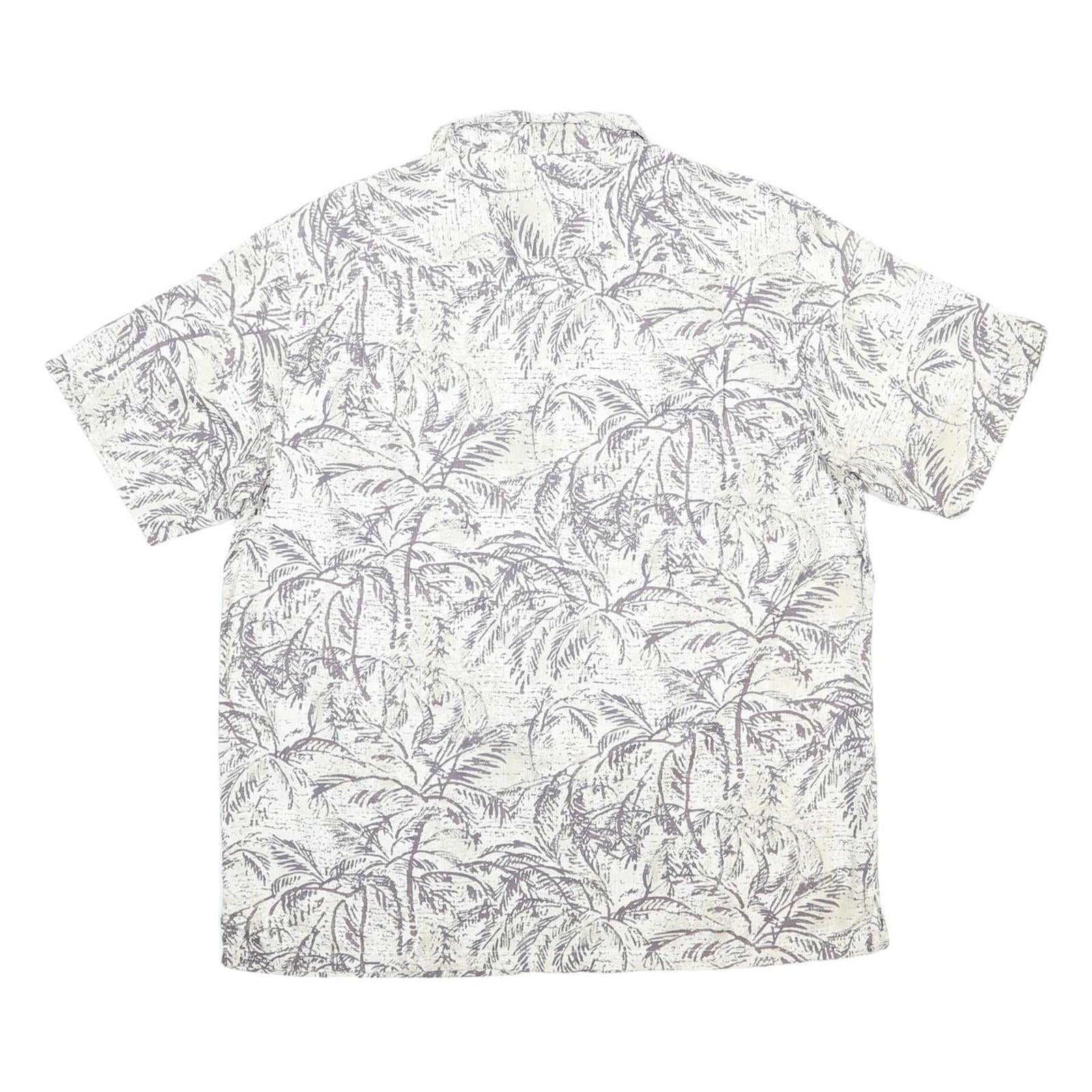 COLUMBIA Mens White Pattern Cotton Shirt XL Casual Beach Holiday Summer