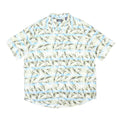 CHAPS Mens Blue & Green Cotton Short Sleeve Shirt 2XL Printed Casual Summer