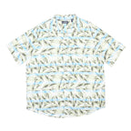 CHAPS Mens Blue & Green Cotton Short Sleeve Shirt 2XL Printed Casual Summer