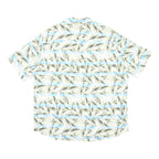 CHAPS Mens Blue & Green Cotton Short Sleeve Shirt 2XL Printed Casual Summer