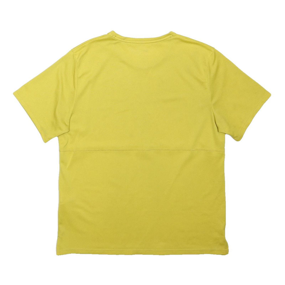 NIKE Mens Yellow Athletic T-Shirt M Short Sleeve Crew Neck Running Gym Top