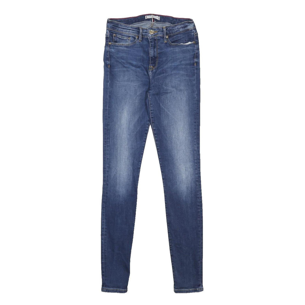 TOMMY HILFIGER Womens Slim Blue Denim Skinny Jeans W24 L30 Stretch Cotton