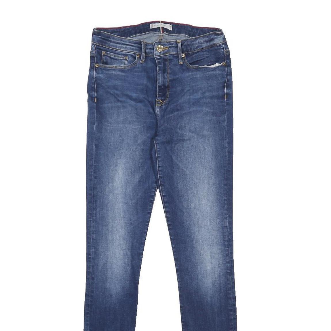 TOMMY HILFIGER Womens Slim Blue Denim Skinny Jeans W24 L30 Stretch Cotton