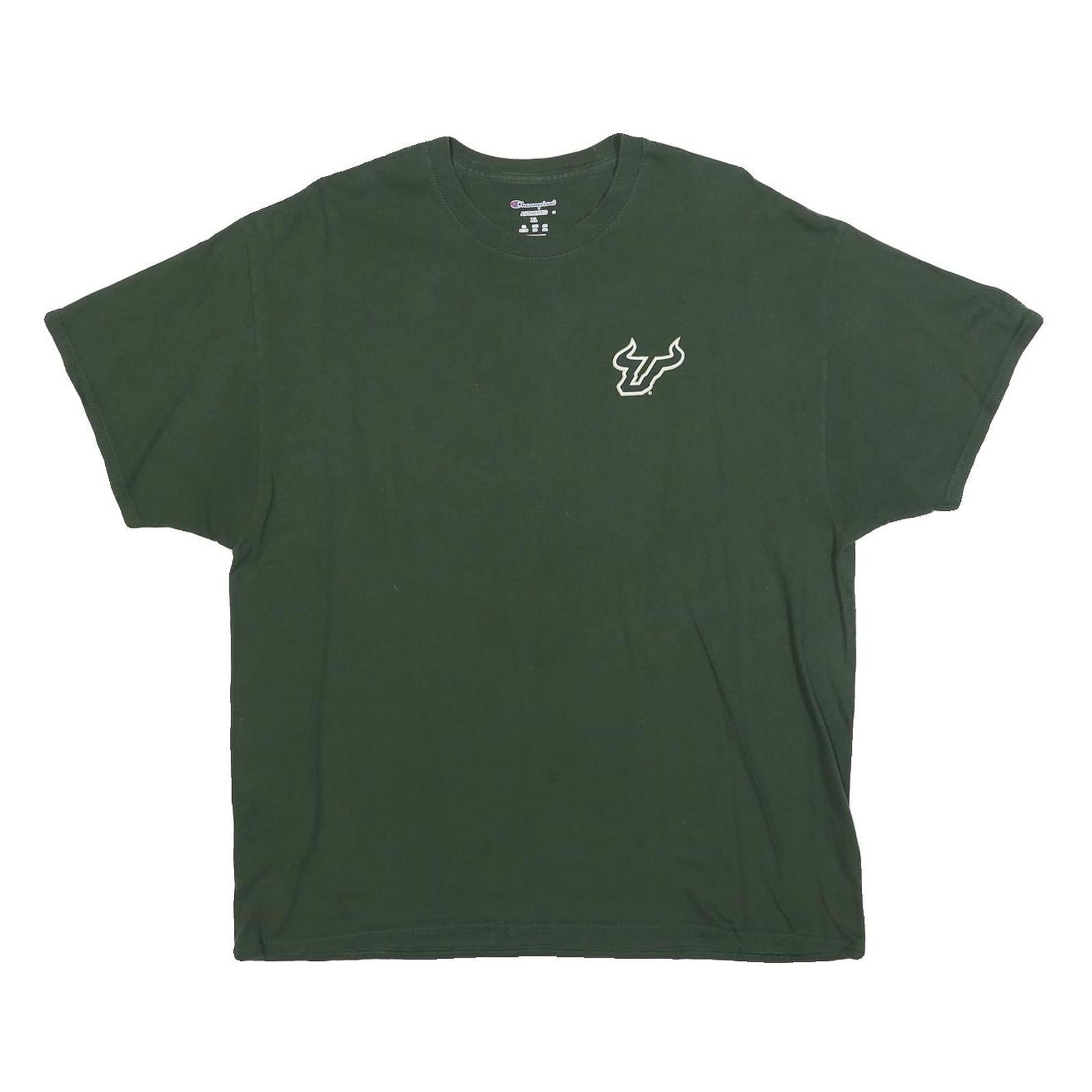 CHAMPION Mens Green South Florida Bulls Pride Graphic T-Shirt XL Crew Neck Short