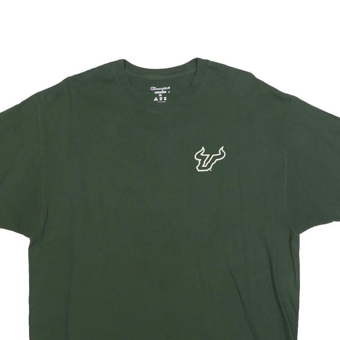 CHAMPION Mens Green South Florida Bulls Pride Graphic T-Shirt XL Crew Neck Short