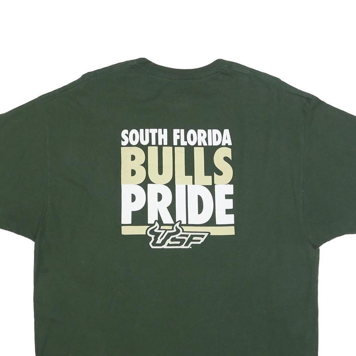 CHAMPION Mens Green South Florida Bulls Pride Graphic T-Shirt XL Crew Neck Short