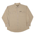 REMINGTON Mens Beige Cotton Blend Casual Shirt M Classic Button-Down Pockets
