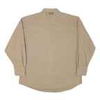 REMINGTON Mens Beige Cotton Blend Casual Shirt M Classic Button-Down Pockets