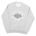 RANCATIRA Womens Grey XL Cotton Blend Crew Neck Sweatshirt Sheep Graphic