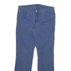 CARHARTT Mens Cotton Blend Navy Regular Straight Trousers W33 L32 Workwear Zip