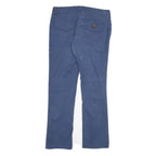 CARHARTT Mens Cotton Blend Navy Regular Straight Trousers W33 L32 Workwear Zip