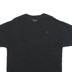 CHAMPION Mens Black Crew Neck Short Sleeve Logo Graphic T-Shirt L