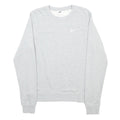 NIKE Mens Grey Crew Neck S Sweatshirt Cotton Blend Lightweight