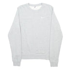 NIKE Mens Grey Crew Neck S Sweatshirt Cotton Blend Lightweight