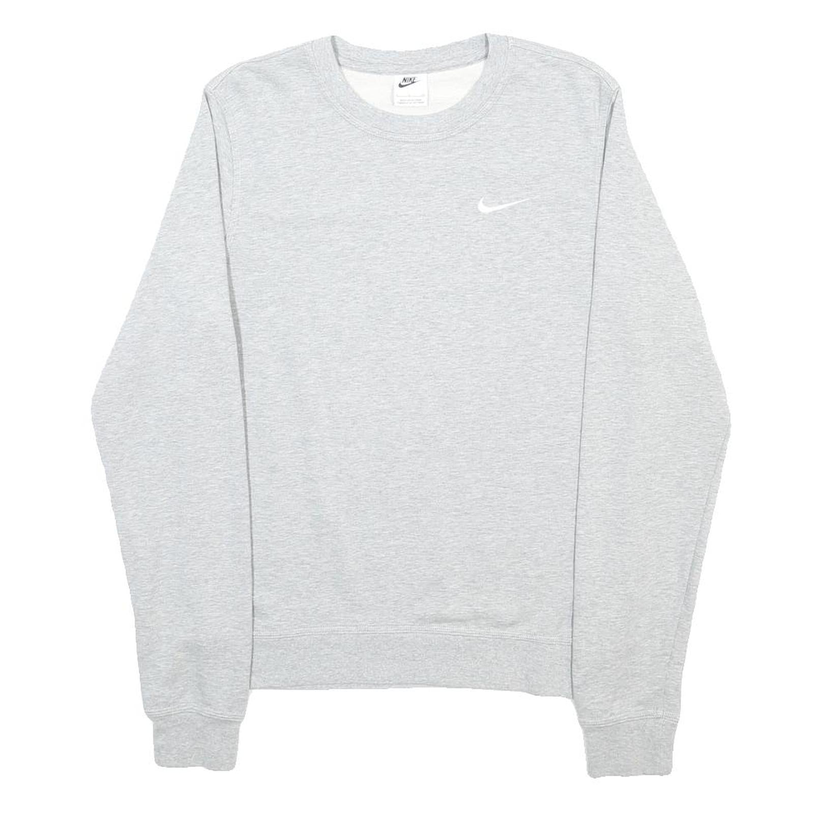 NIKE Mens Grey Crew Neck S Sweatshirt Cotton Blend Lightweight
