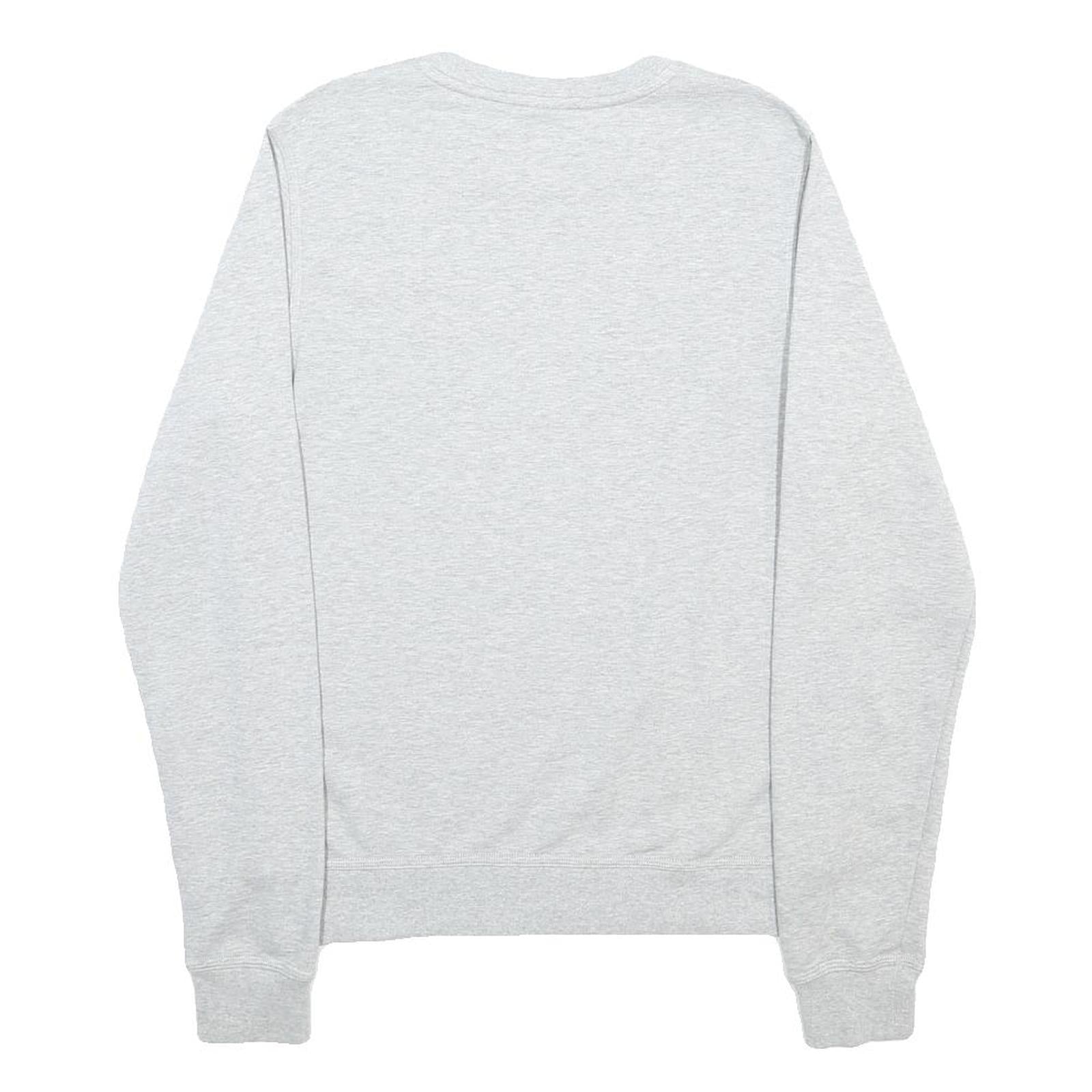 NIKE Mens Grey Crew Neck S Sweatshirt Cotton Blend Lightweight