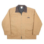 CONDOR Mens Beige & Brown Cotton Workwear Jacket 2XL Zip Closure Quilted Pocket