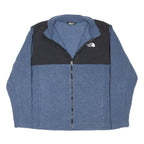 THE NORTH FACE Mens Blue & Black Jacket XL Polyester Blend Zip Fleece Panelled