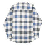 RENATO CAVALLI Mens Blue & Grey Check Shirt L Cotton Long Sleeve Casual Classic