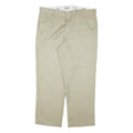 DICKIES Mens Cotton Blend Beige Regular Fit Straight Leg Trousers W38 L29
