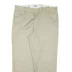DICKIES Mens Cotton Blend Beige Regular Fit Straight Leg Trousers W38 L29