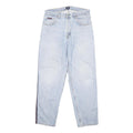 TOMMY JEANS Mens Relaxed Light Blue Denim Jeans W34 L32 Button Cotton Blend