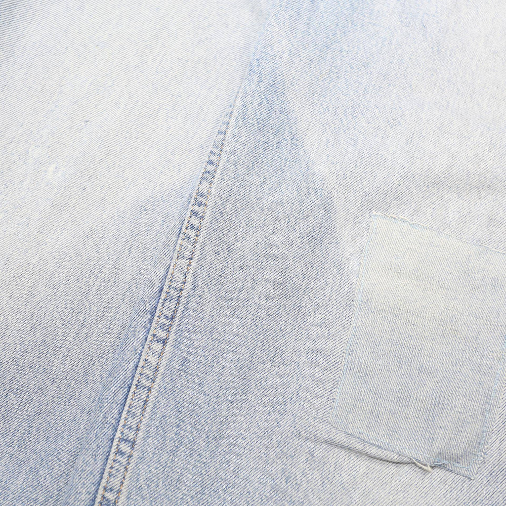 TOMMY JEANS Mens Relaxed Light Blue Denim Jeans W34 L32 Button Cotton Blend