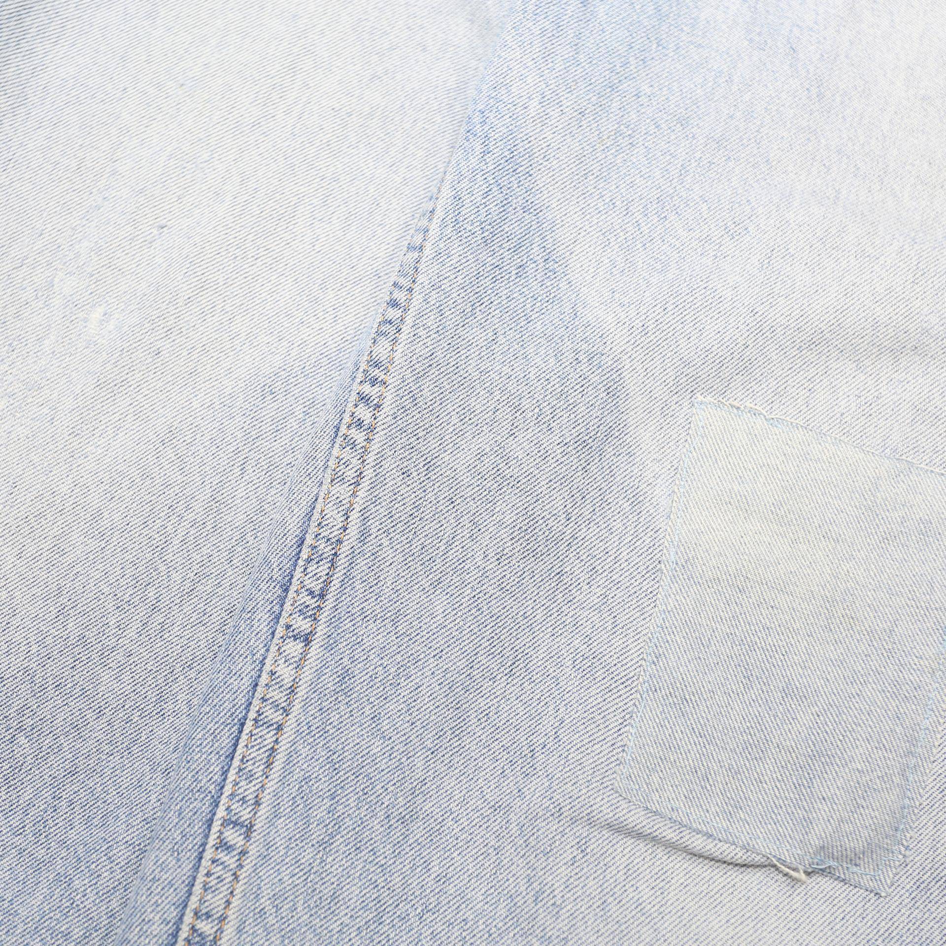 TOMMY JEANS Mens Relaxed Light Blue Denim Jeans W34 L32 Button Cotton Blend