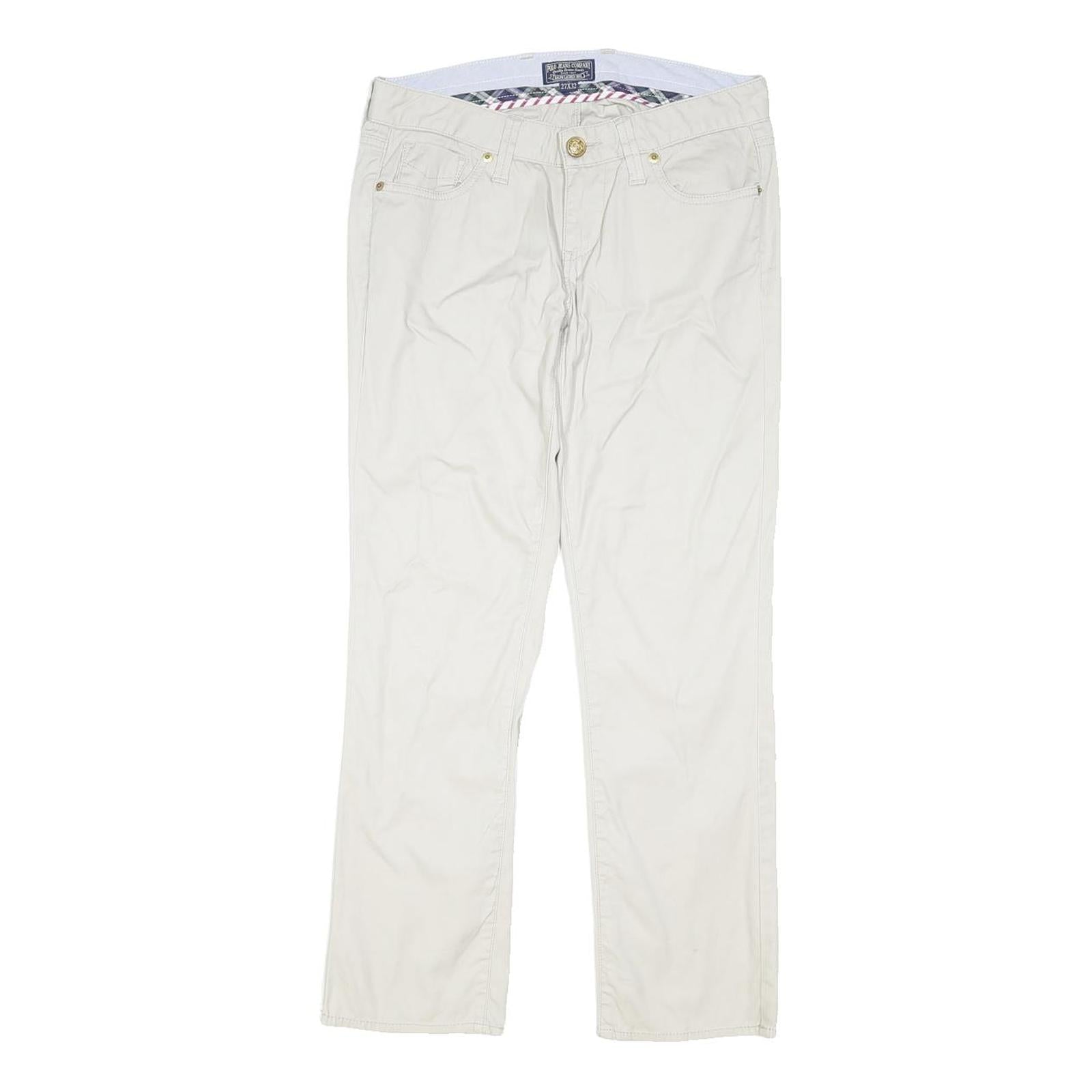 RALPH LAUREN POLO JEANS COMPANY Womens Regular White Cotton Blend Jeans W30 L27